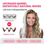32mm Deep Wave Hair Curler, French Wave Curling Iron，Purple
