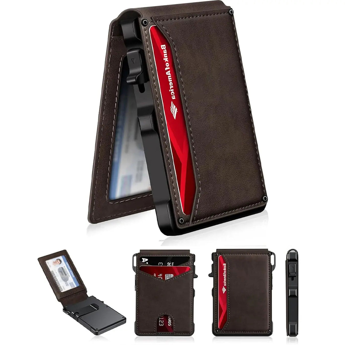 Slim RFID Wallet with Aluminum Pop-Up Design for Everyday Carry