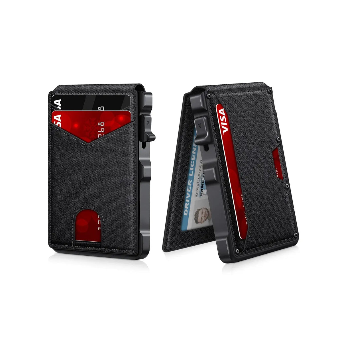 Slim RFID Wallet with Aluminum Pop-Up Design for Everyday Carry