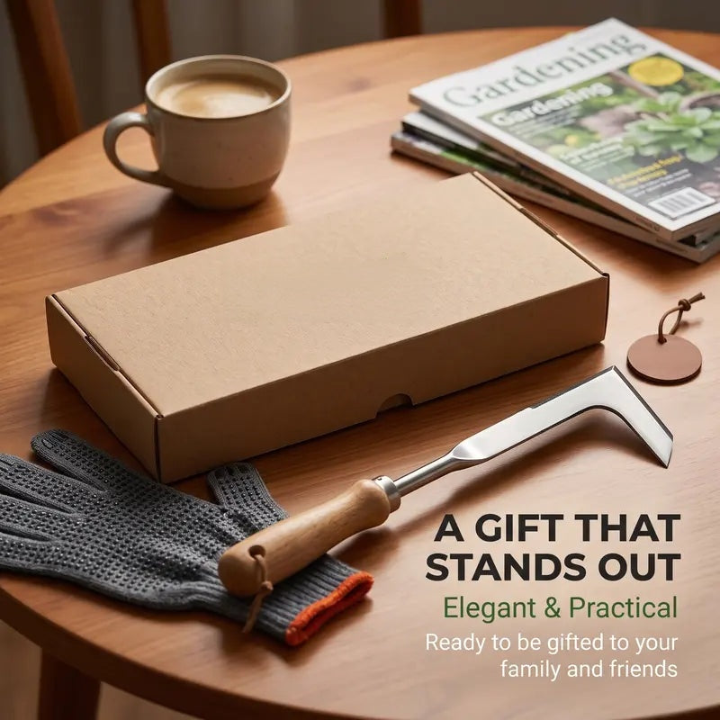 🌱Heavy-Duty Stainless Steel Crevice Weeder & Garden Glove Kit🧤