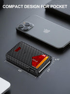 Slim RFID Wallet with Aluminum Pop-Up Design for Everyday Carry