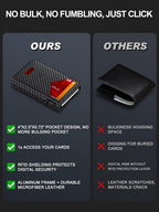 Slim RFID Wallet with Aluminum Pop-Up Design for Everyday Carry