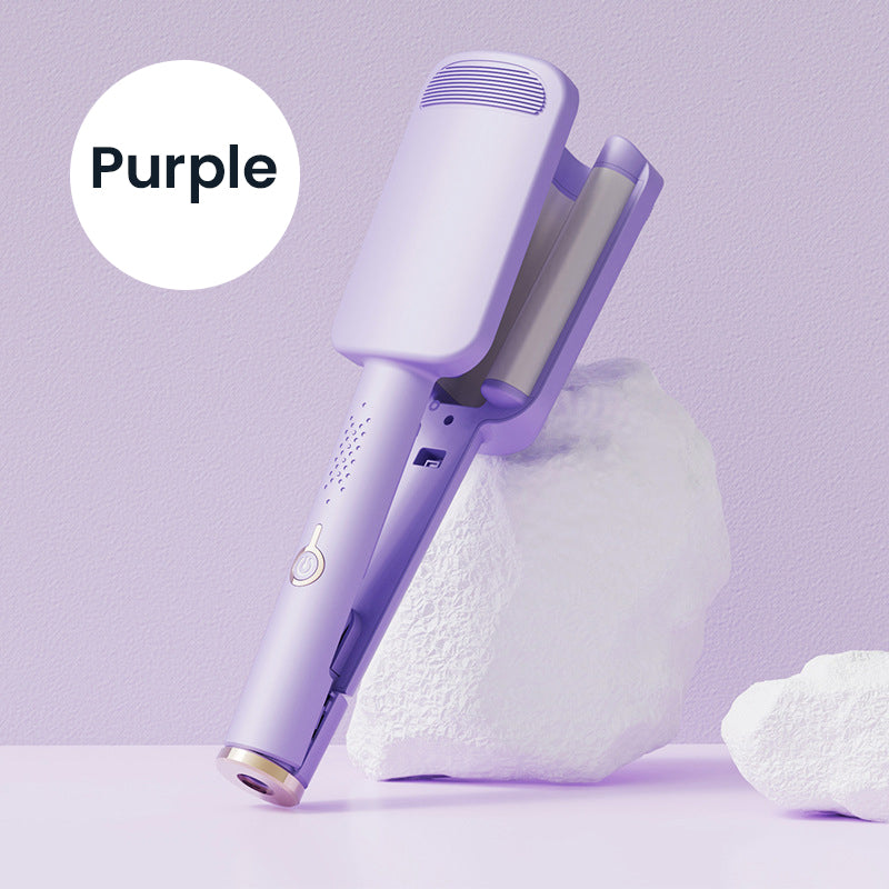 32mm Deep Wave Hair Curler, French Wave Curling Iron，Purple